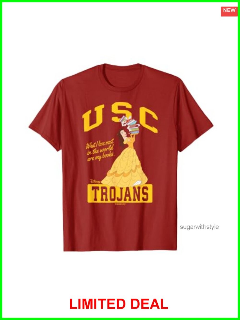Officially Licensed USC Trojans Princess Belle T-Shirt
